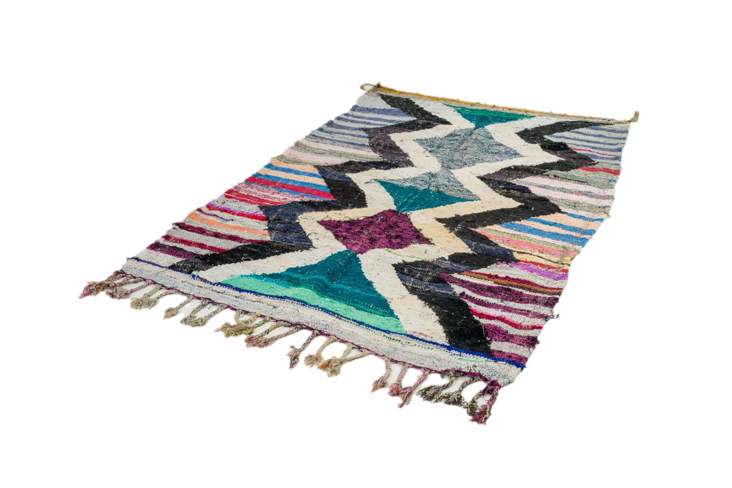 Moroccan Berber rug Boucherouite 140 x 220 cm