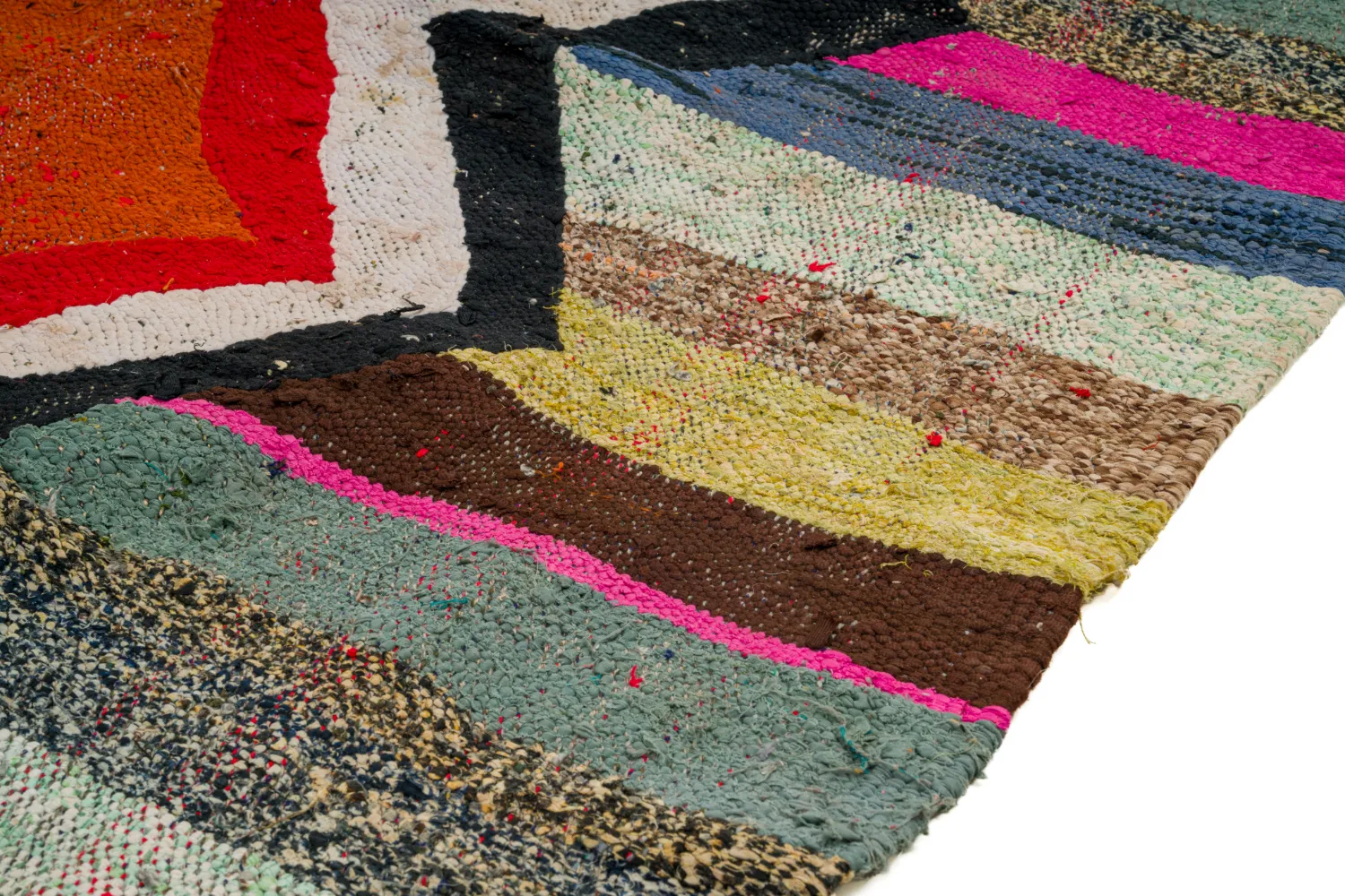 Moroccan Berber rug Boucherouite 130 x 260 cm