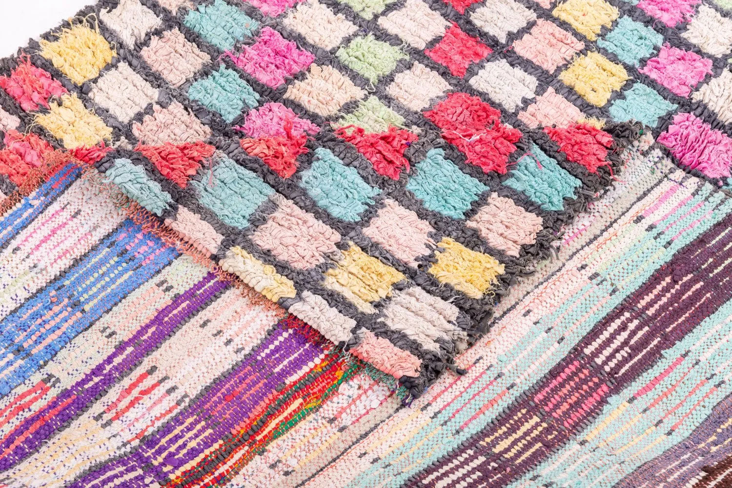 Moroccan Berber rug Boucherouite 275 x 125 cm