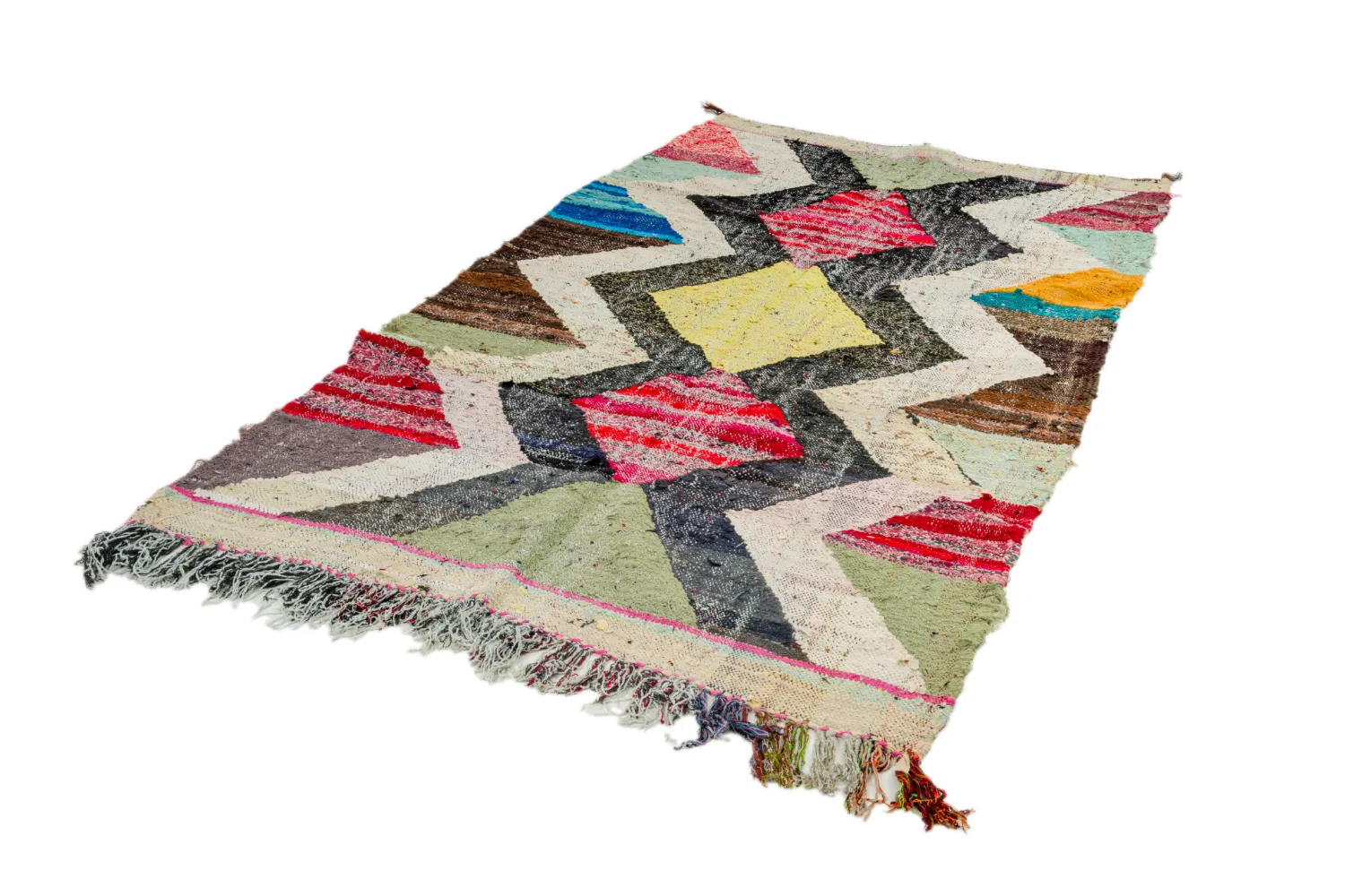 Moroccan Berber rug Boucherouite 135 x 230 cm