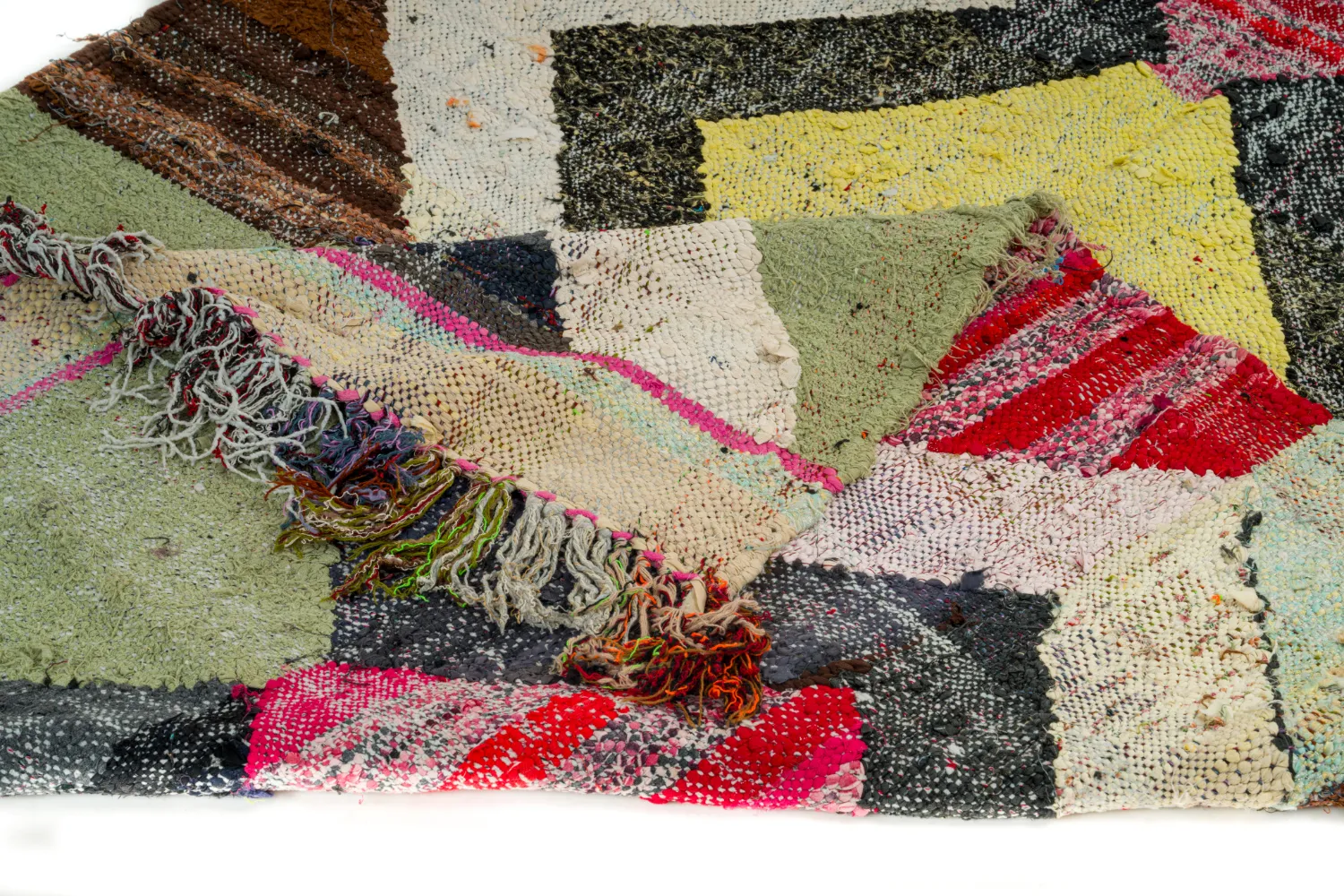 Moroccan Berber rug Boucherouite 135 x 230 cm