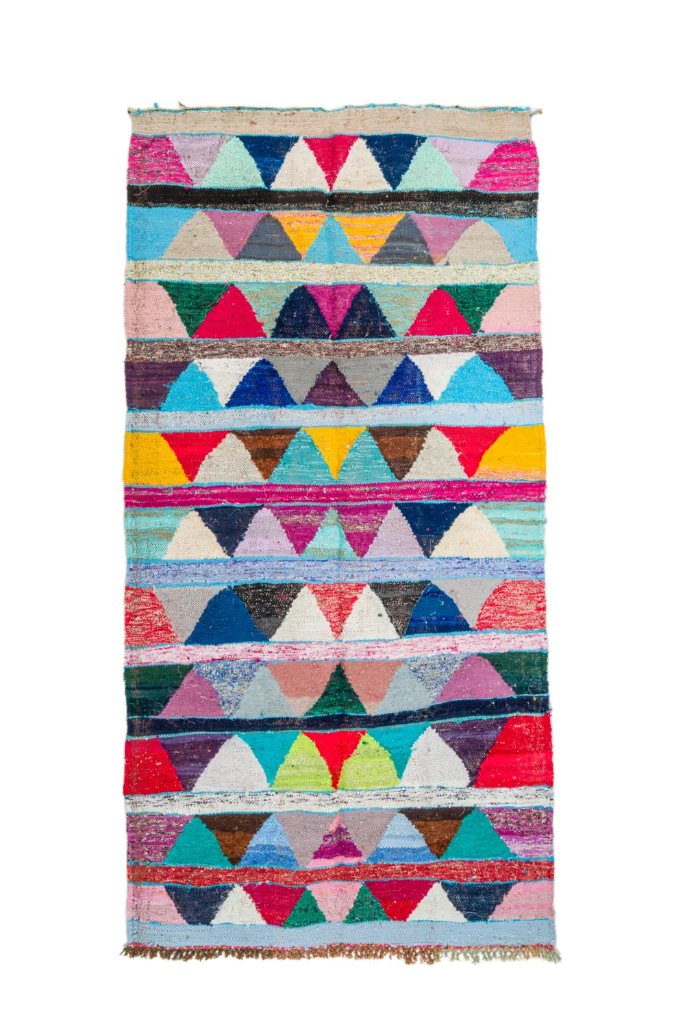 Moroccan Berber rug Boucherouite 135 x 265 cm