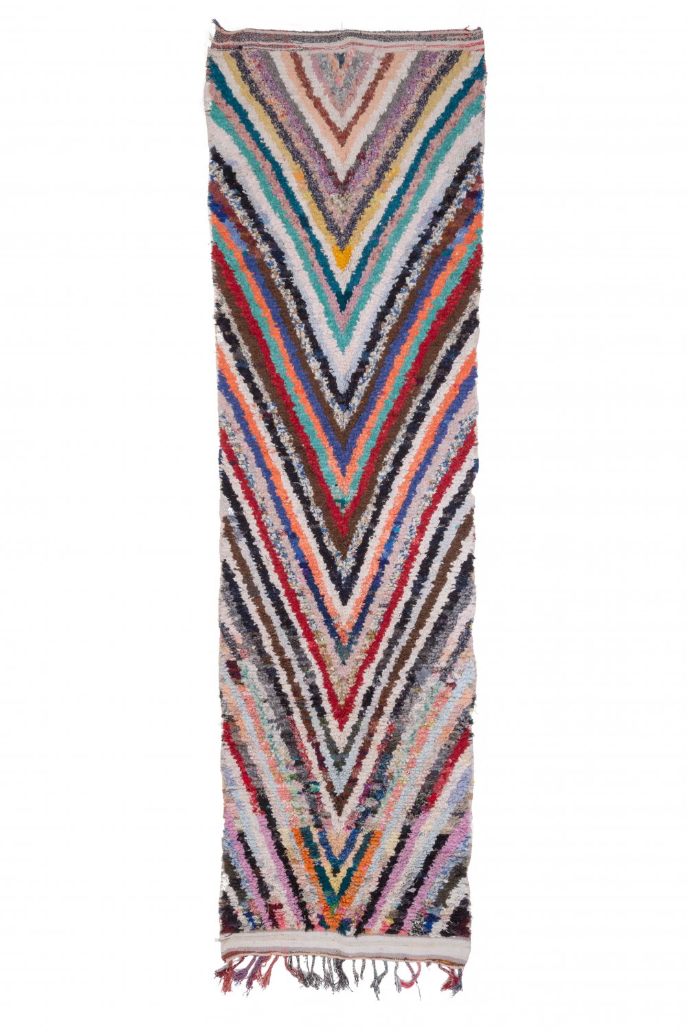 Moroccan Berber rug Boucherouite 405 x 115 cm