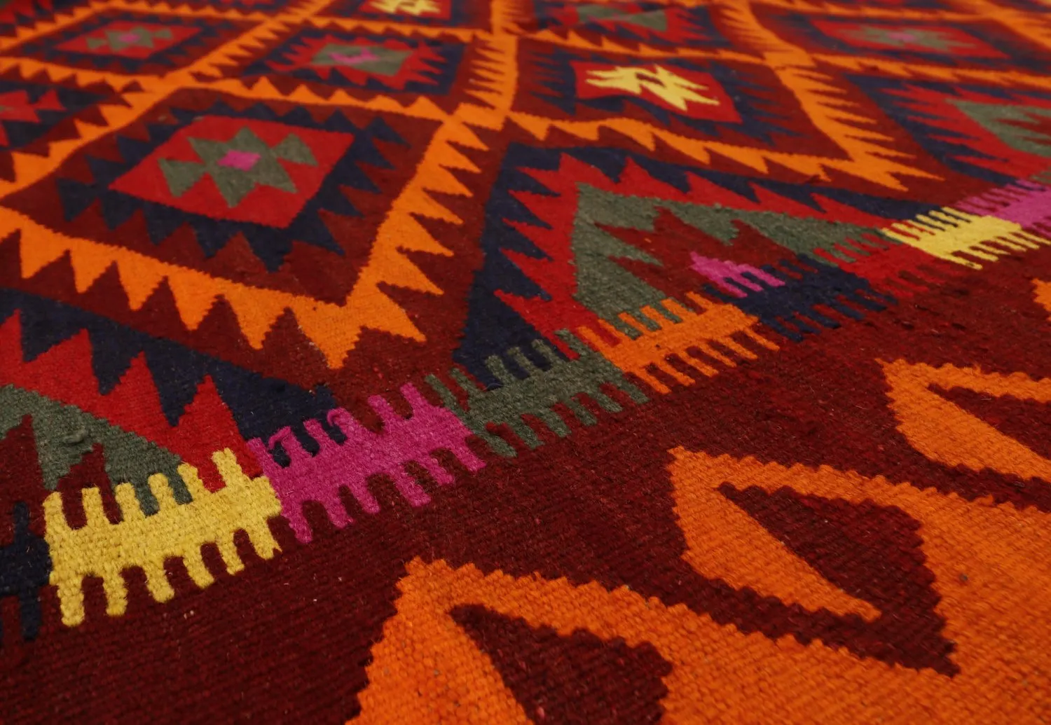 Oriental kilim rug 398 x 157 cm