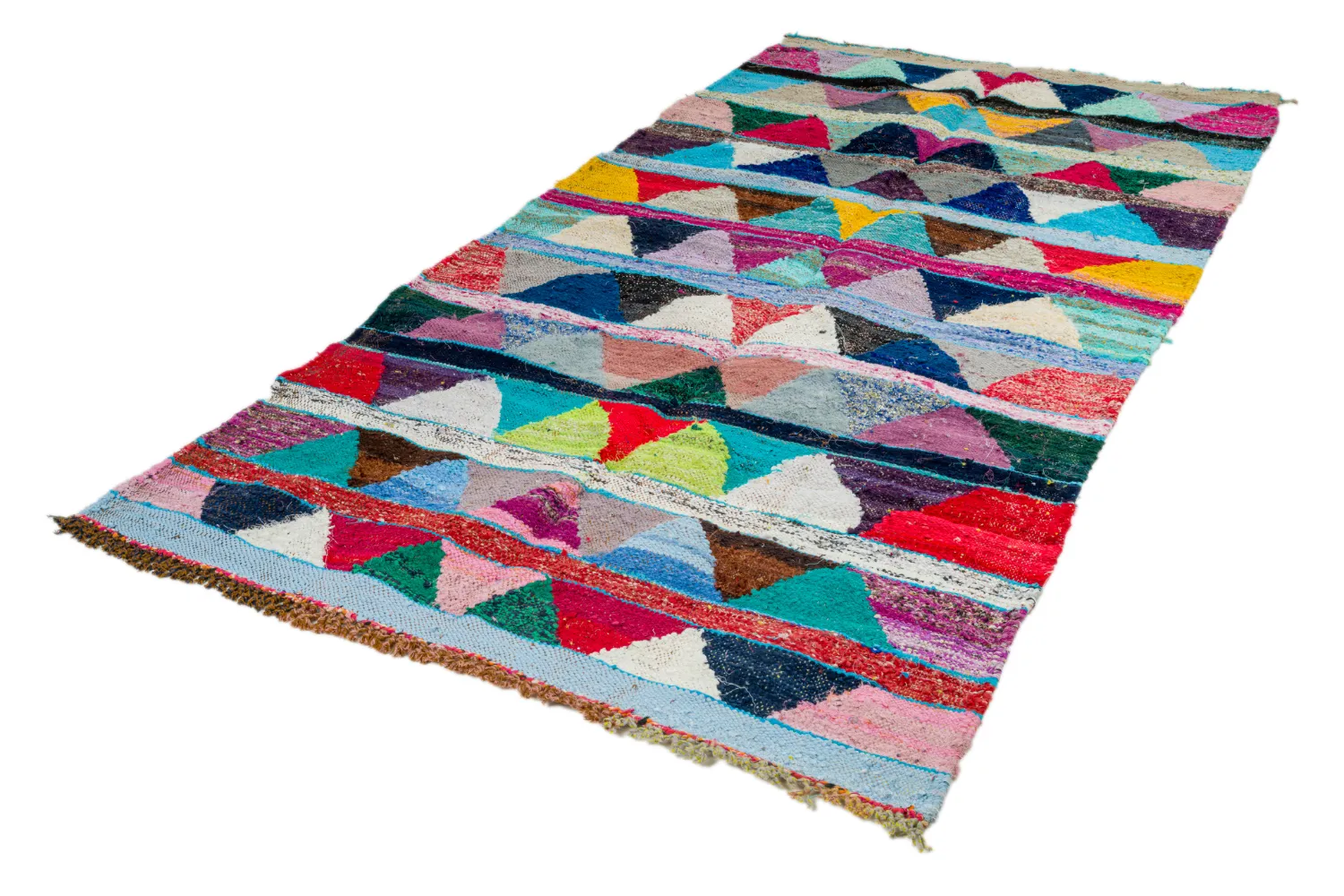 Moroccan Berber rug Boucherouite 135 x 265 cm