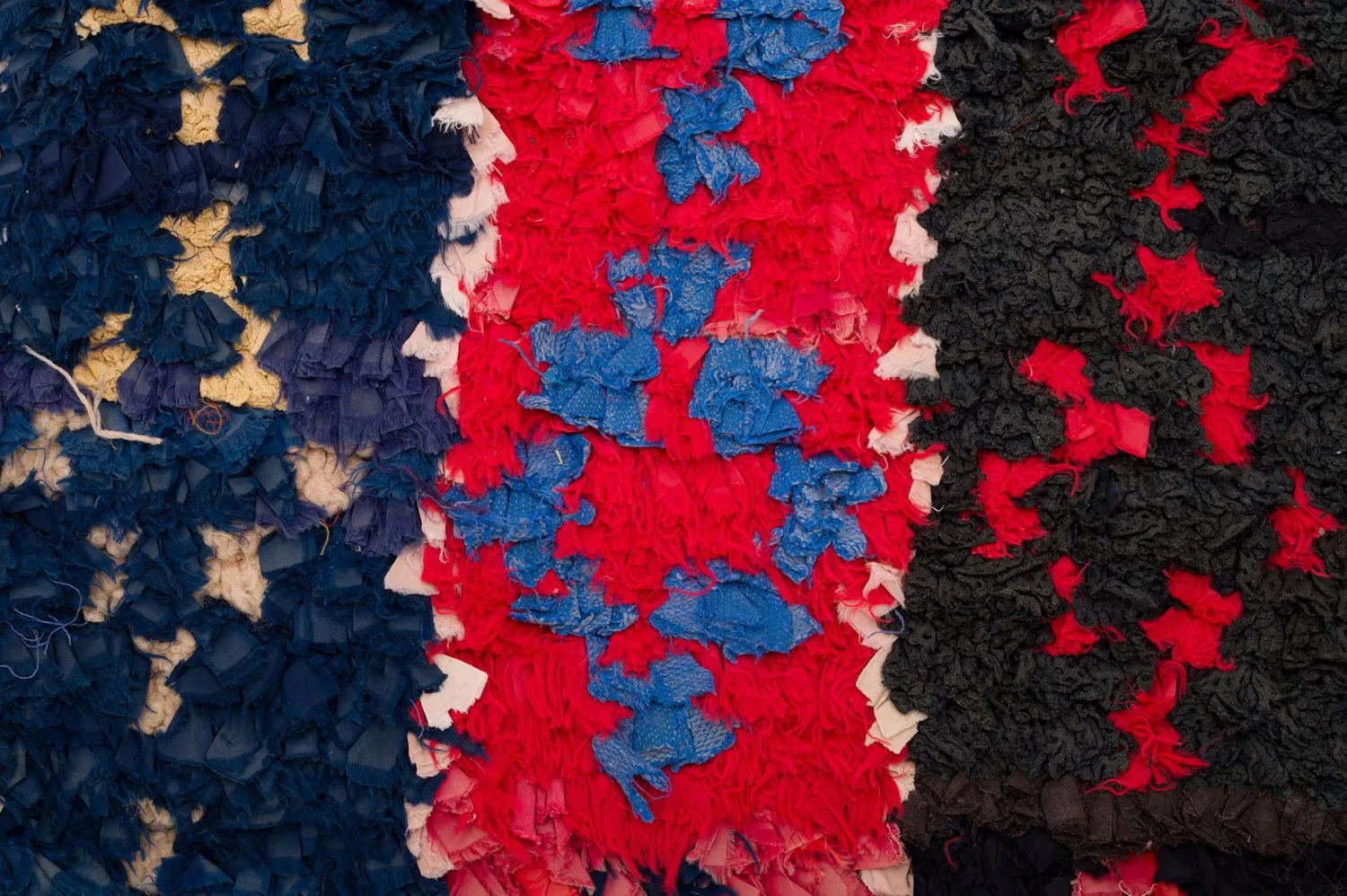 Moroccan Berber rug Boucherouite 135 x 205 cm