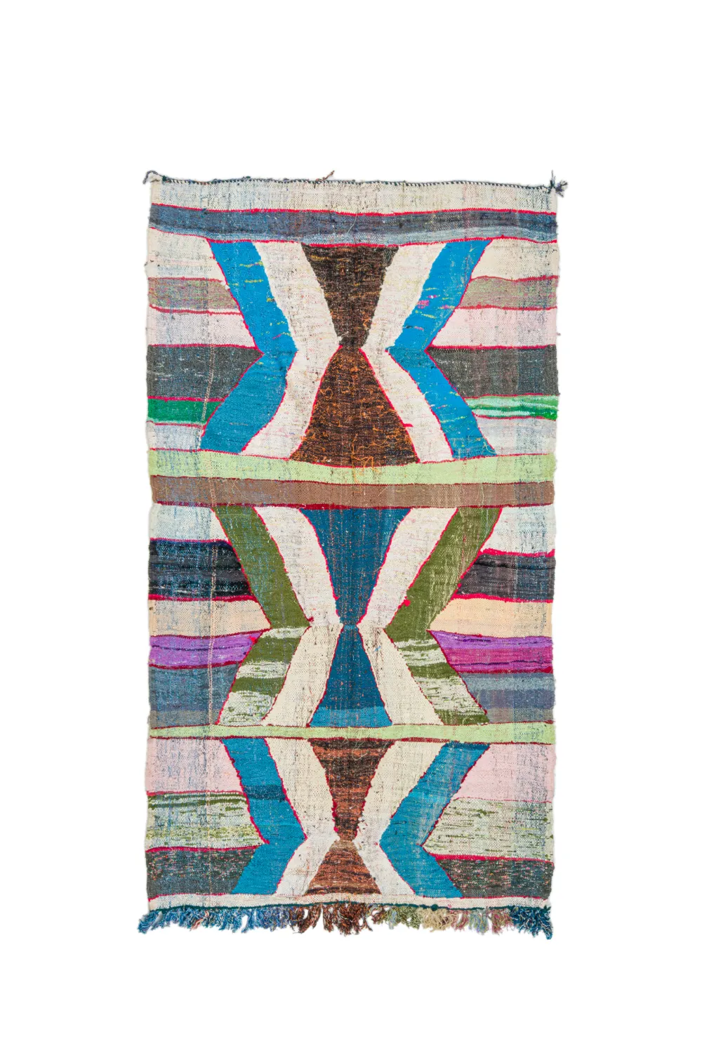 Moroccan Berber rug Boucherouite 140 x 250 cm