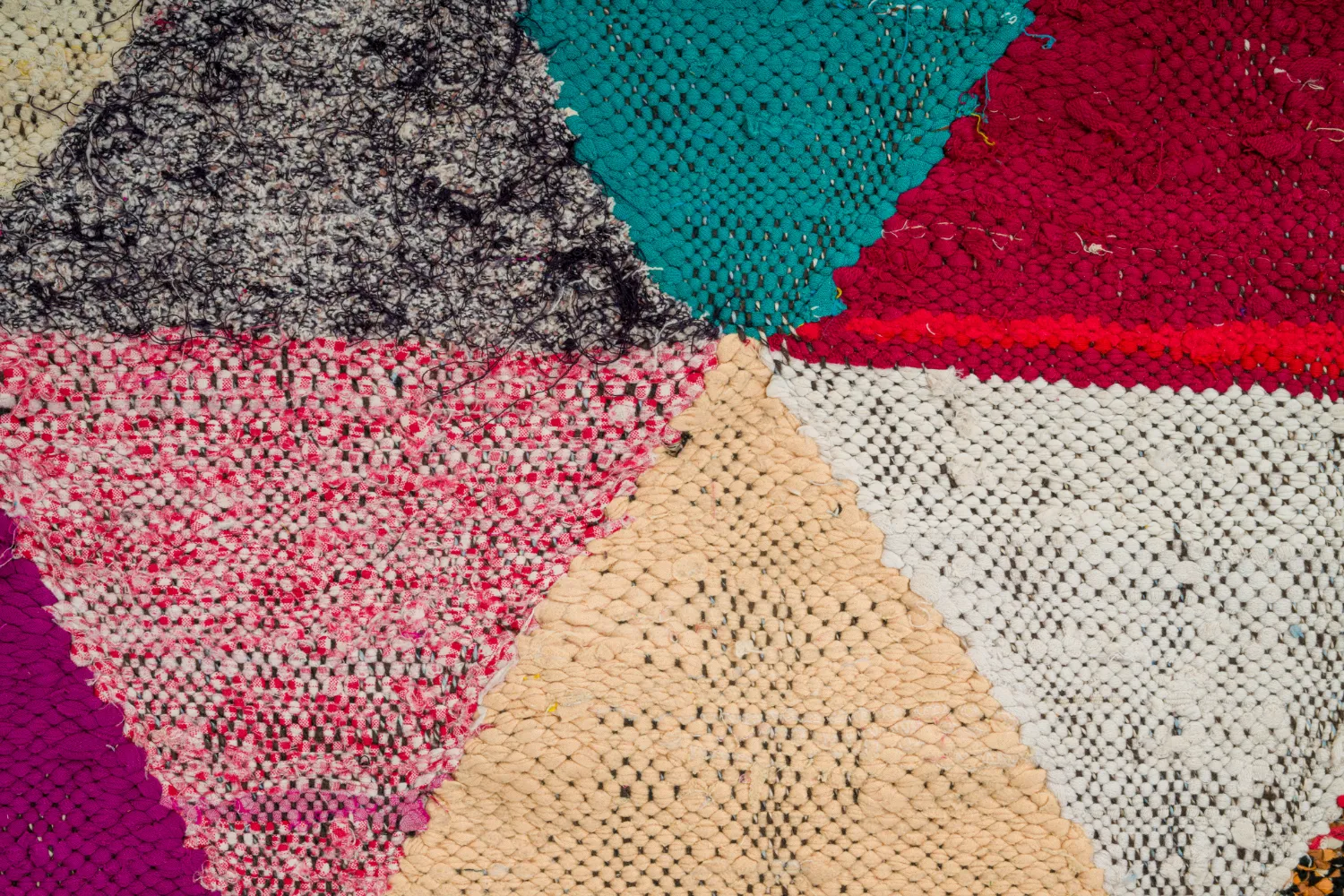 Moroccan Berber rug Boucherouite 130 x 280 cm
