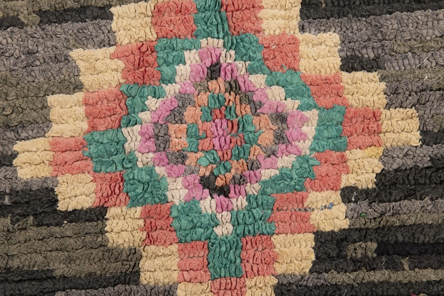 Moroccan Berber rug Boucherouite 225 x 105 cm
