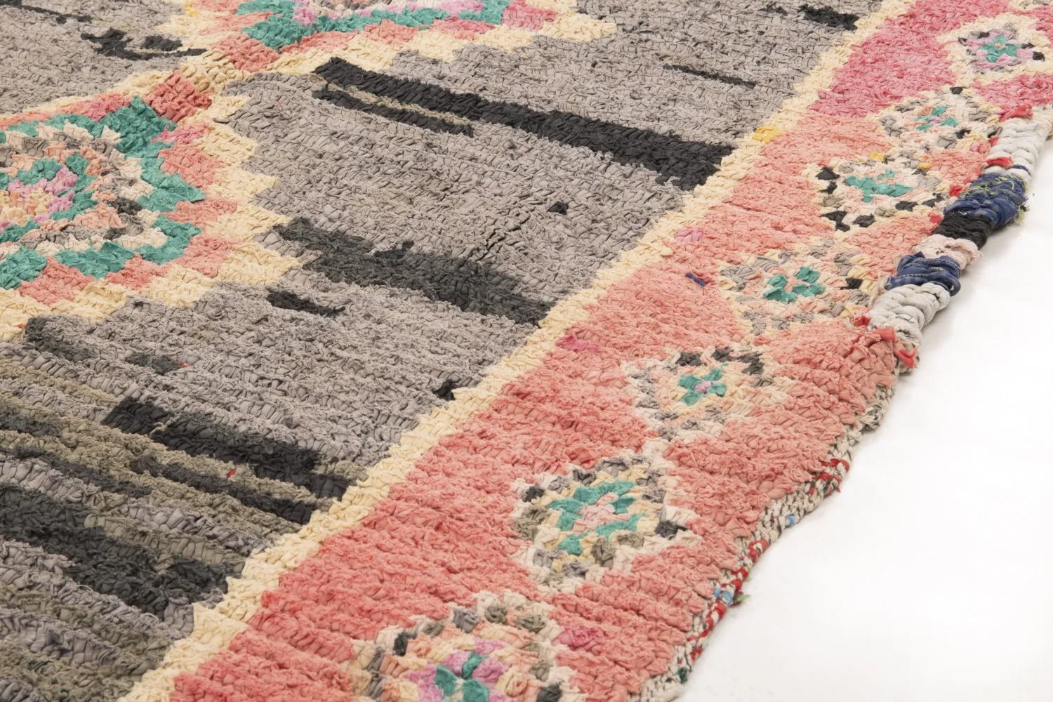 Moroccan Berber rug Boucherouite 225 x 105 cm