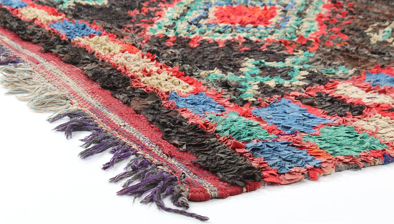 Moroccan Berber rug Boucherouite 270 x 120 cm