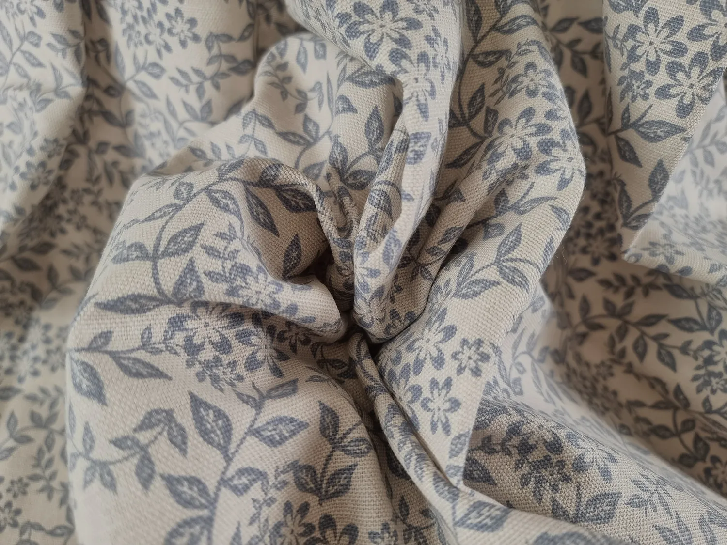 Curtains - Cotton curtain Lilja (blue)