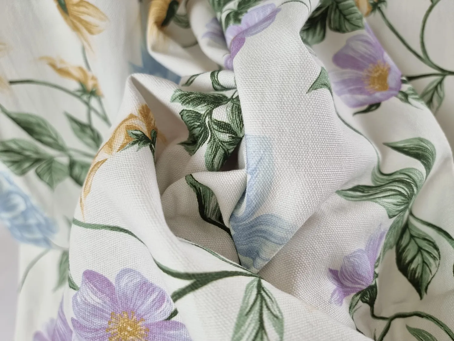 Curtains - Cotton curtain Dahlia (blue)