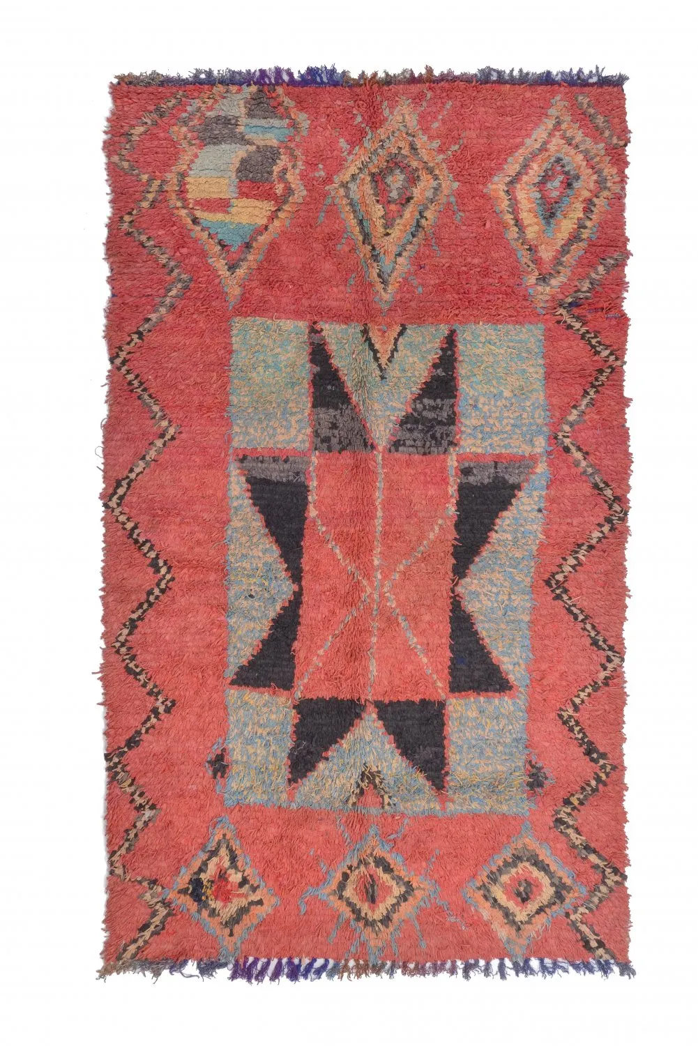 Moroccan Berber rug Boucherouite 255 x 150 cm