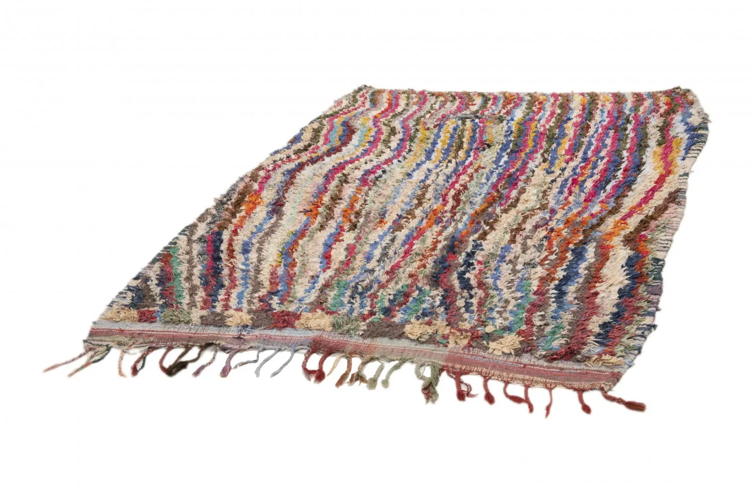 Moroccan Berber rug Boucherouite 195 x 150 cm