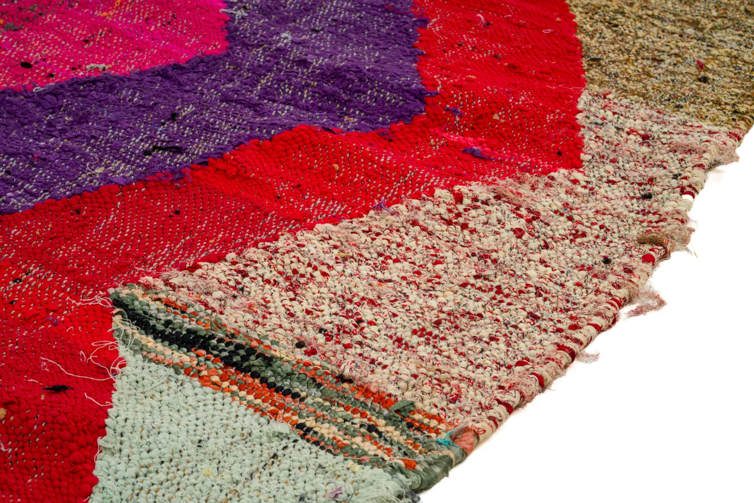 Moroccan Berber rug Boucherouite 125 x 235 cm