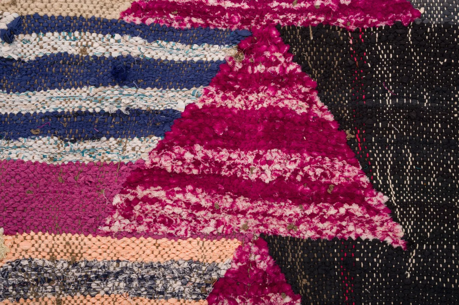 Moroccan Berber rug Boucherouite 125 x 290 cm