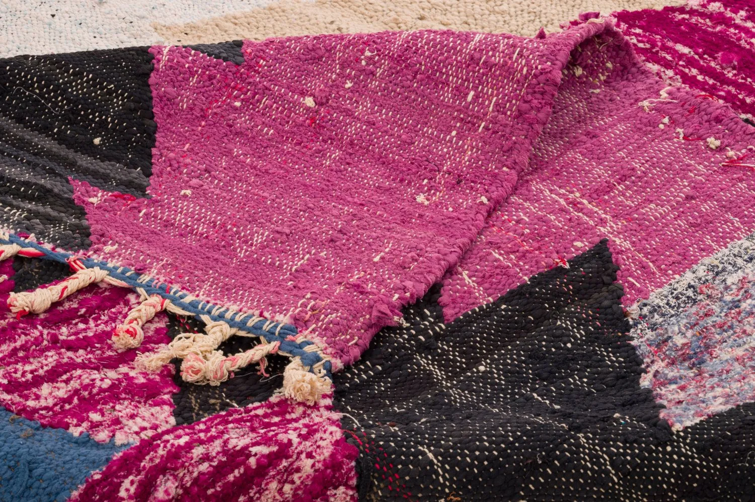 Moroccan Berber rug Boucherouite 125 x 290 cm