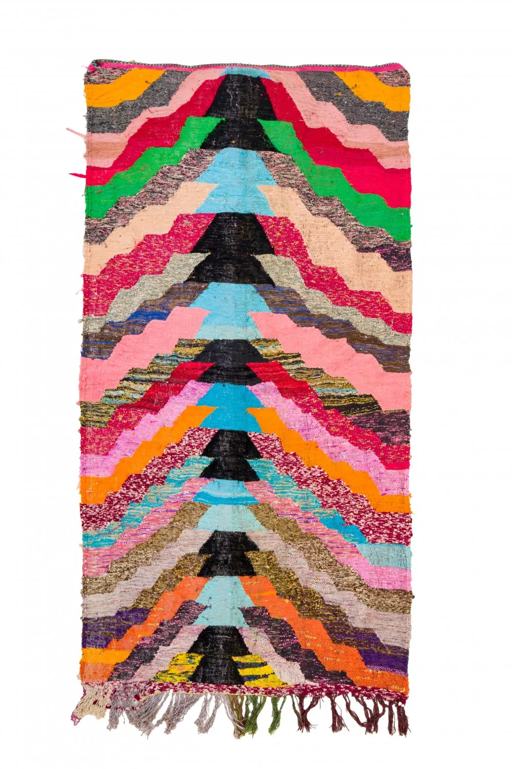 Moroccan Berber rug Boucherouite 125 x 250 cm