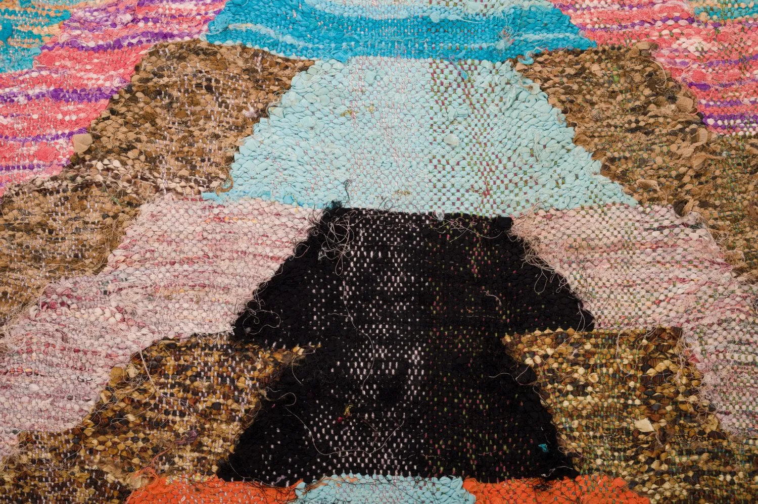 Moroccan Berber rug Boucherouite 125 x 250 cm