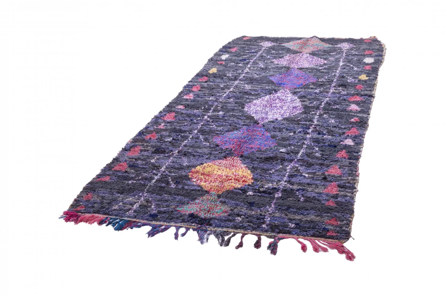 Moroccan Berber rug Boucherouite 285 x 135 cm