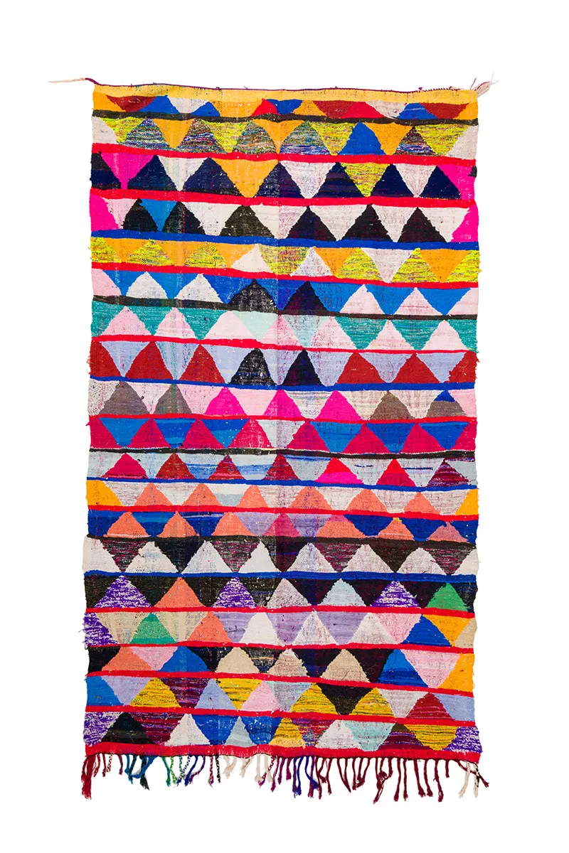 Moroccan Berber rug Boucherouite 145 x 240 cm