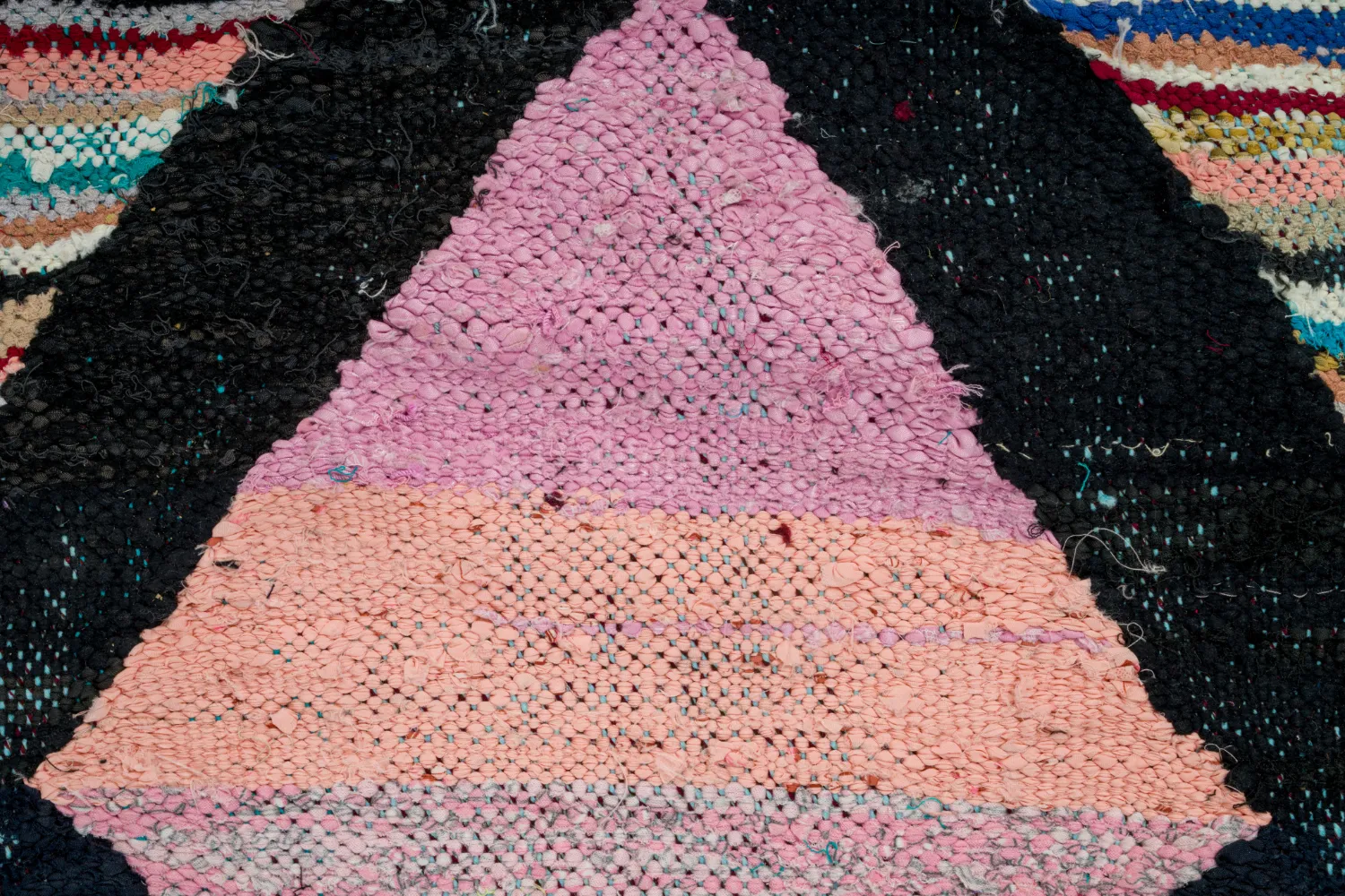 Moroccan Berber rug Boucherouite 140 x 255 cm