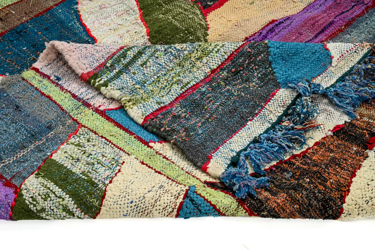 Moroccan Berber rug Boucherouite 140 x 250 cm