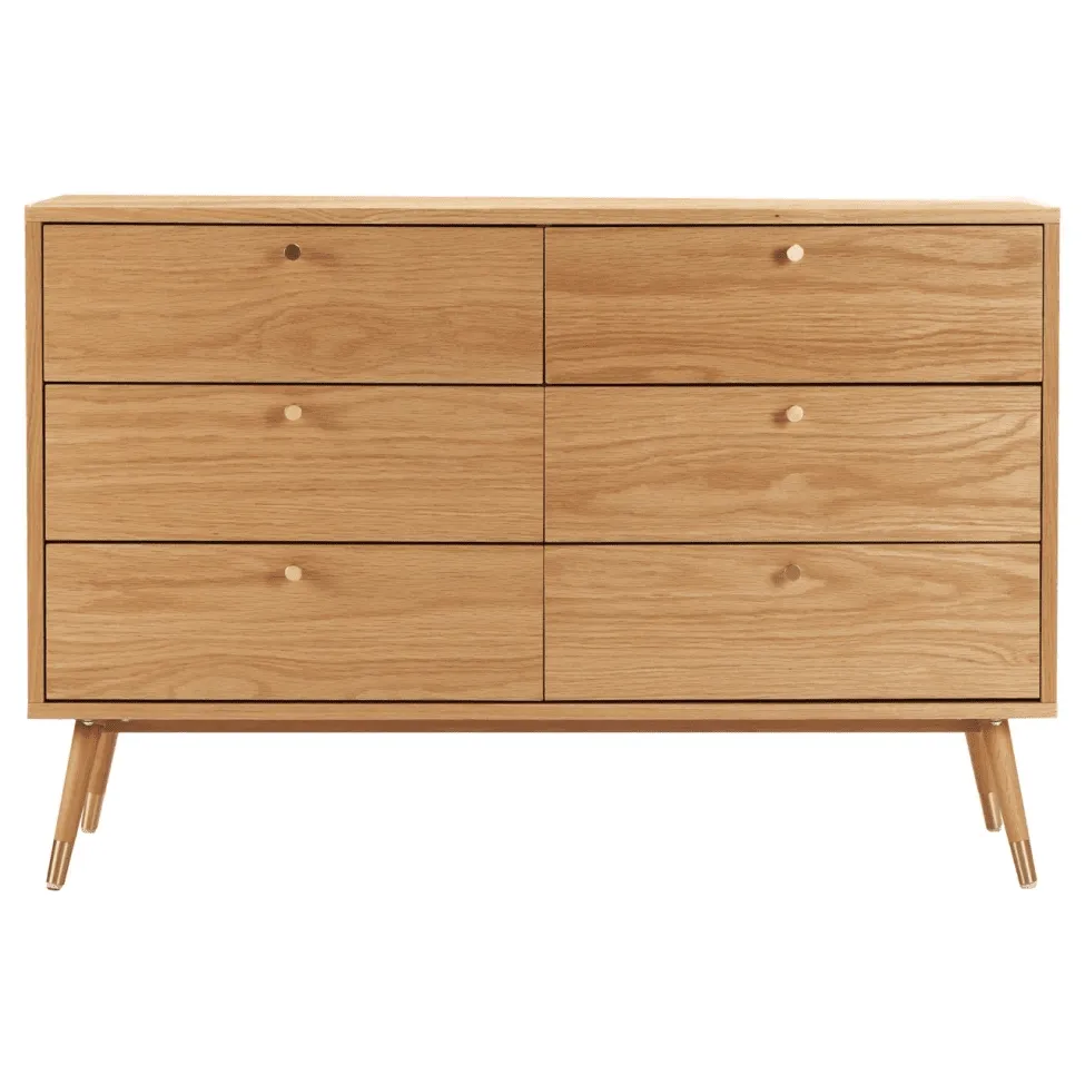 Dresser - Prime - 6 lådor (oak)