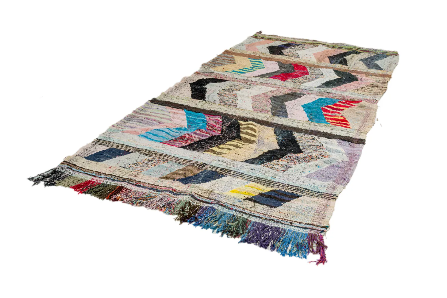 Moroccan Berber rug Boucherouite 155 x 305 cm