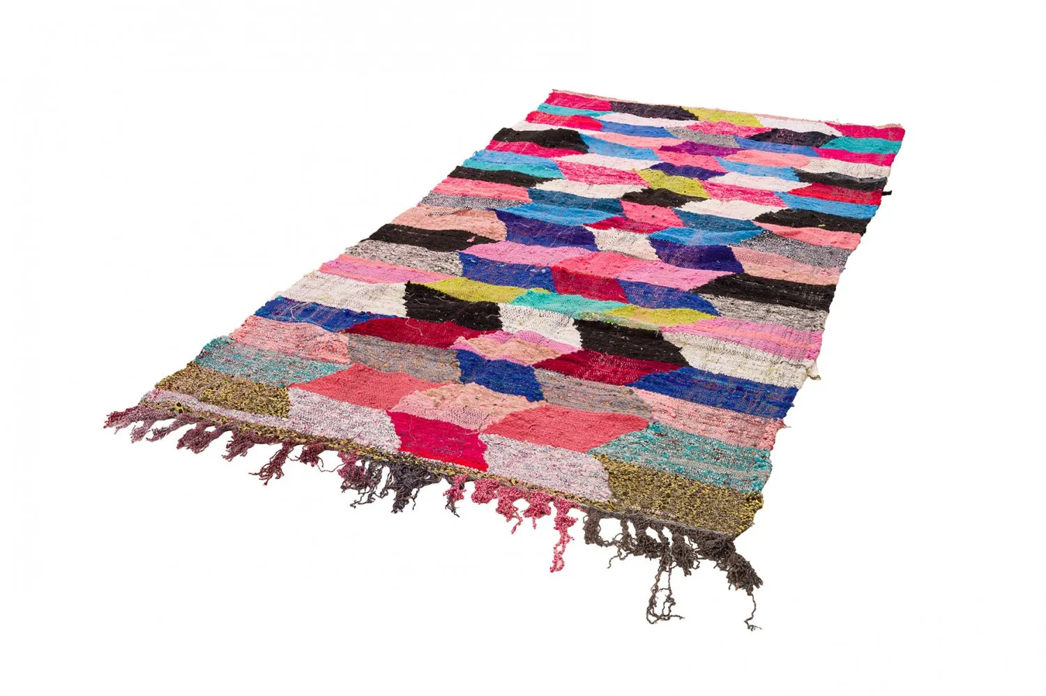 Moroccan Berber rug Boucherouite 150 x 305 cm