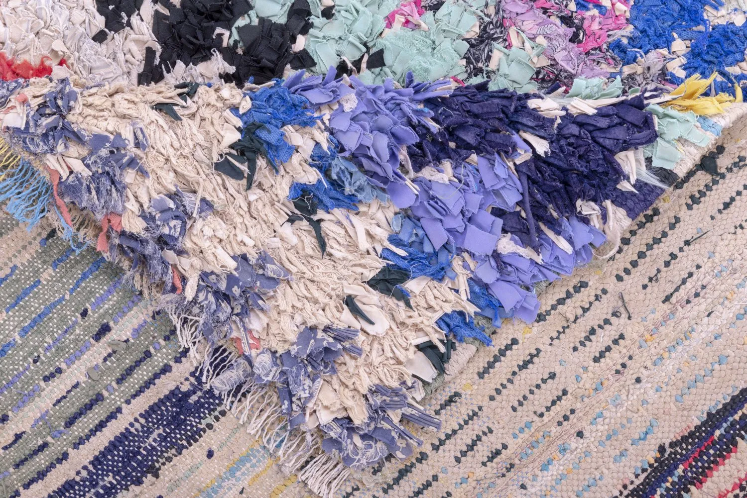 Moroccan Berber rug Boucherouite 230 x 125 cm