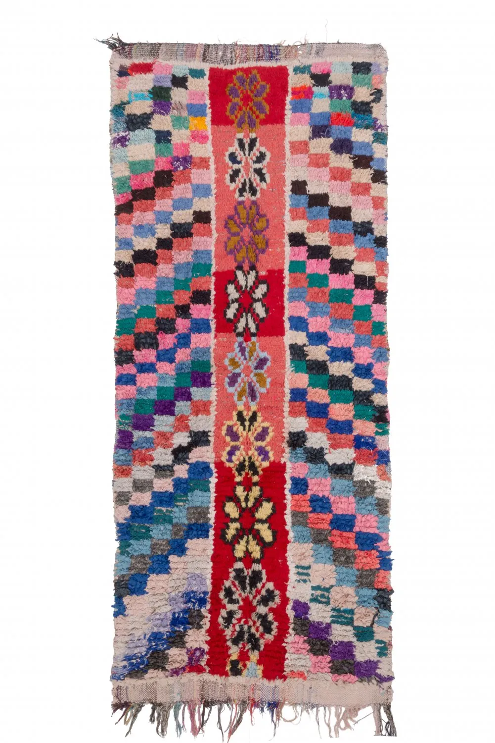 Moroccan Berber rug Boucherouite 270 x 110 cm