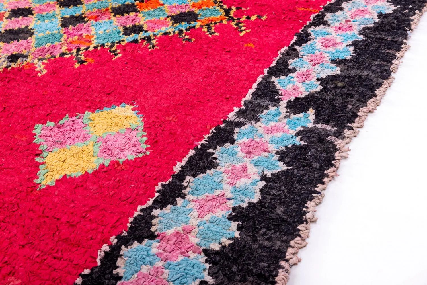 Moroccan Berber rug Boucherouite 325 x 145 cm