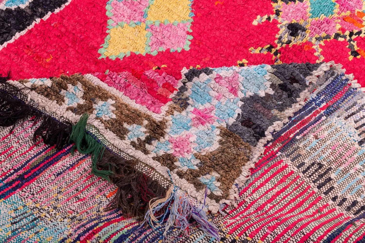 Moroccan Berber rug Boucherouite 325 x 145 cm