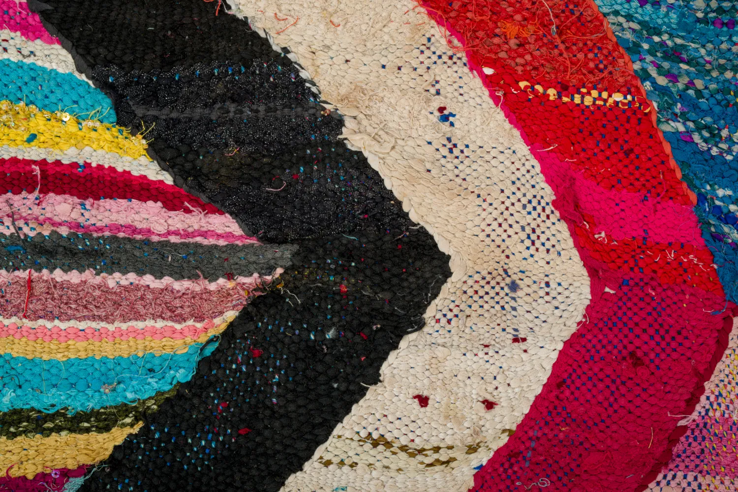Moroccan Berber rug Boucherouite 125 x 265 cm