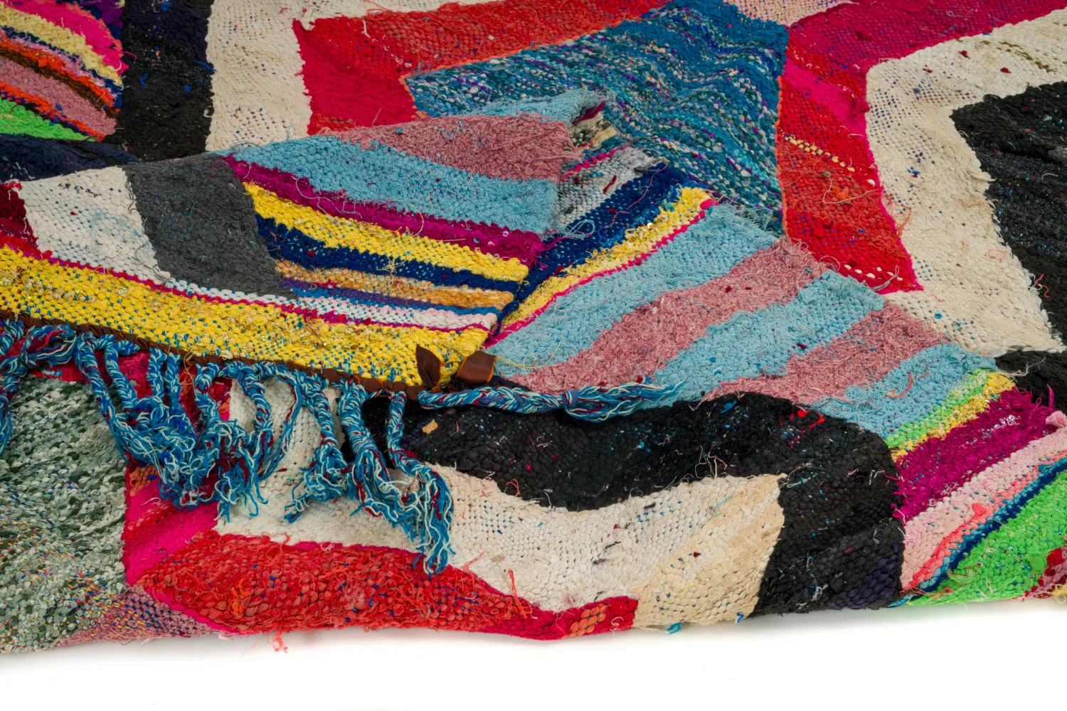 Moroccan Berber rug Boucherouite 125 x 265 cm
