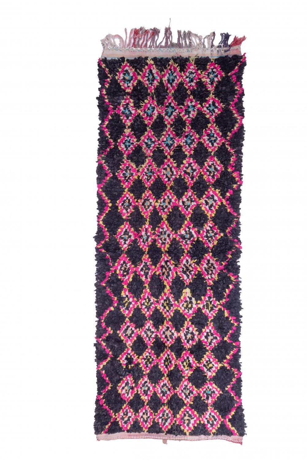 Moroccan Berber rug Boucherouite 315 x 115 cm
