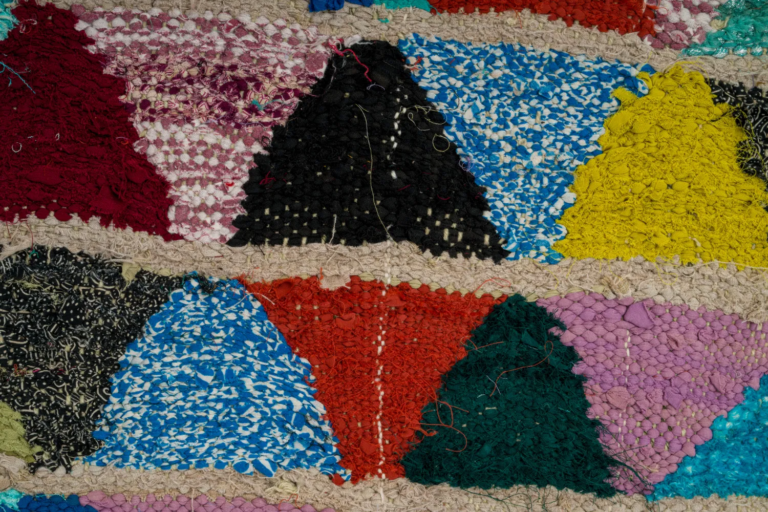 Moroccan Berber rug Boucherouite 125 x 255 cm