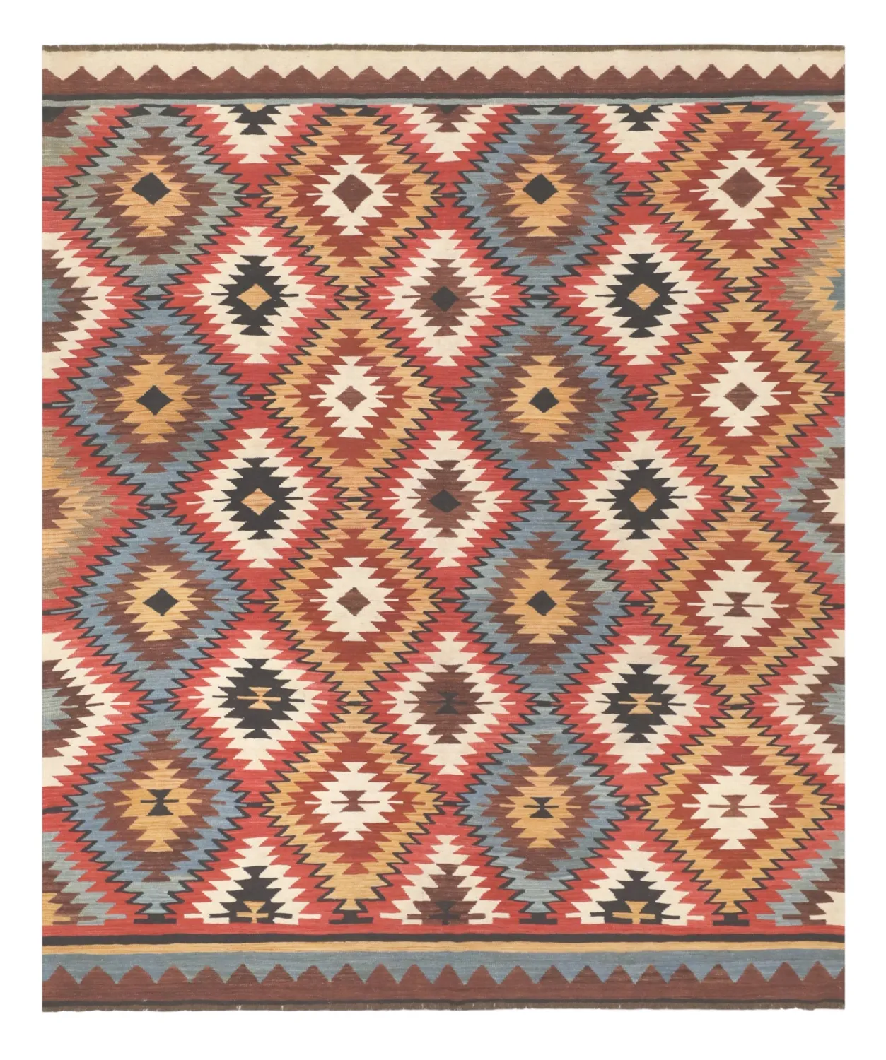 Oriental Rug - Hazara Kelim Hand Woven - 247 x 288 cm