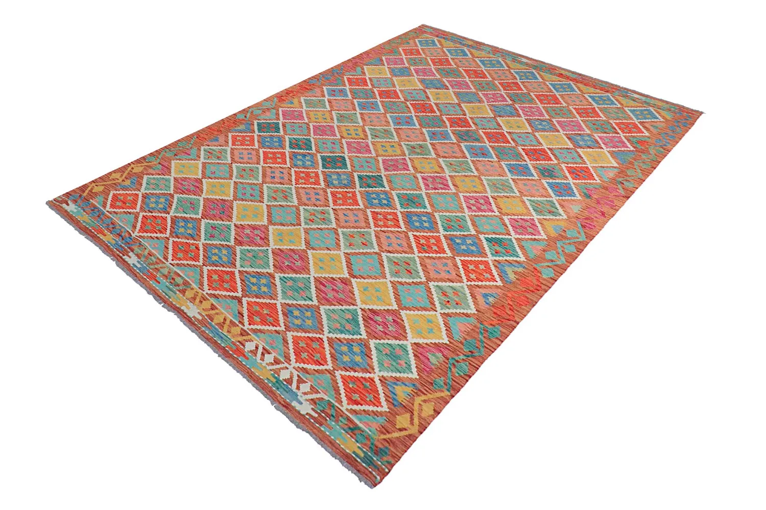 Oriental Rug - Vegi Kelim Hand Woven - 202 x 294 cm