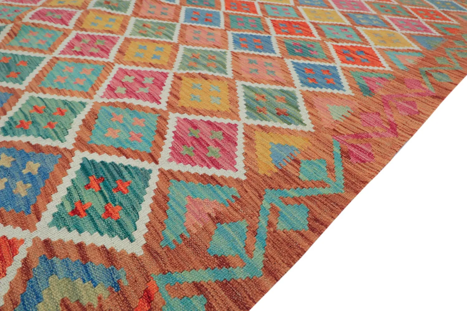 Oriental Rug - Vegi Kelim Hand Woven - 202 x 294 cm