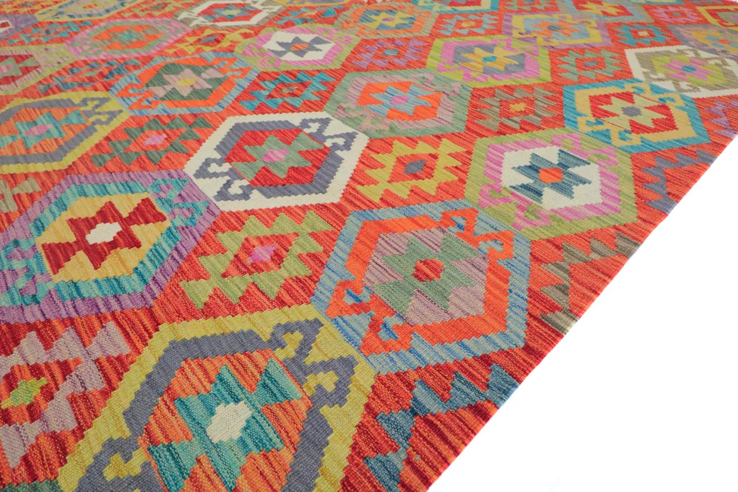 Oriental Rug - Vegi Kelim Hand Woven - 203 x 296 cm