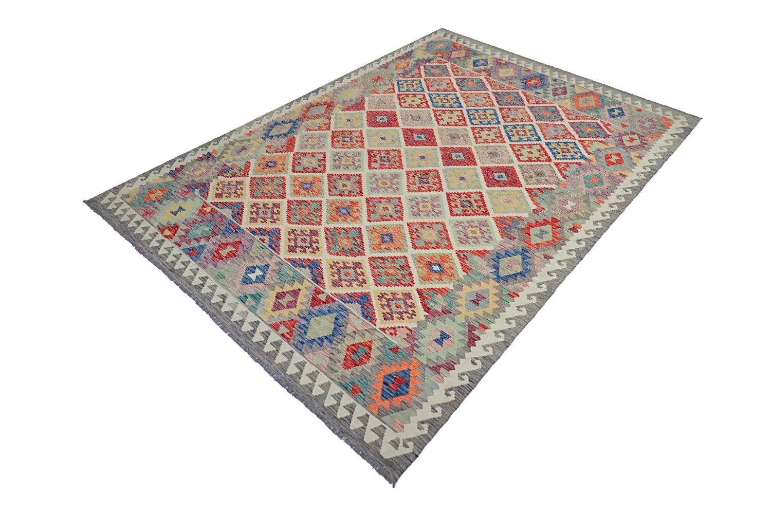 Oriental Rug - Vegi Kelim Hand Woven - 207 x 291 cm