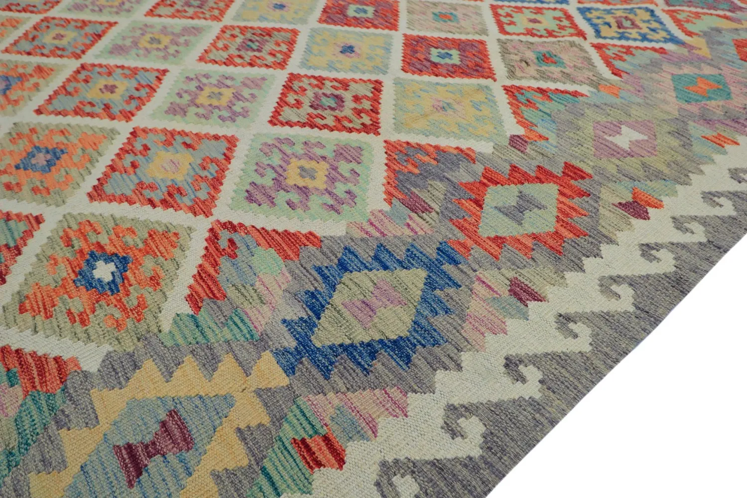 Oriental Rug - Vegi Kelim Hand Woven - 207 x 291 cm