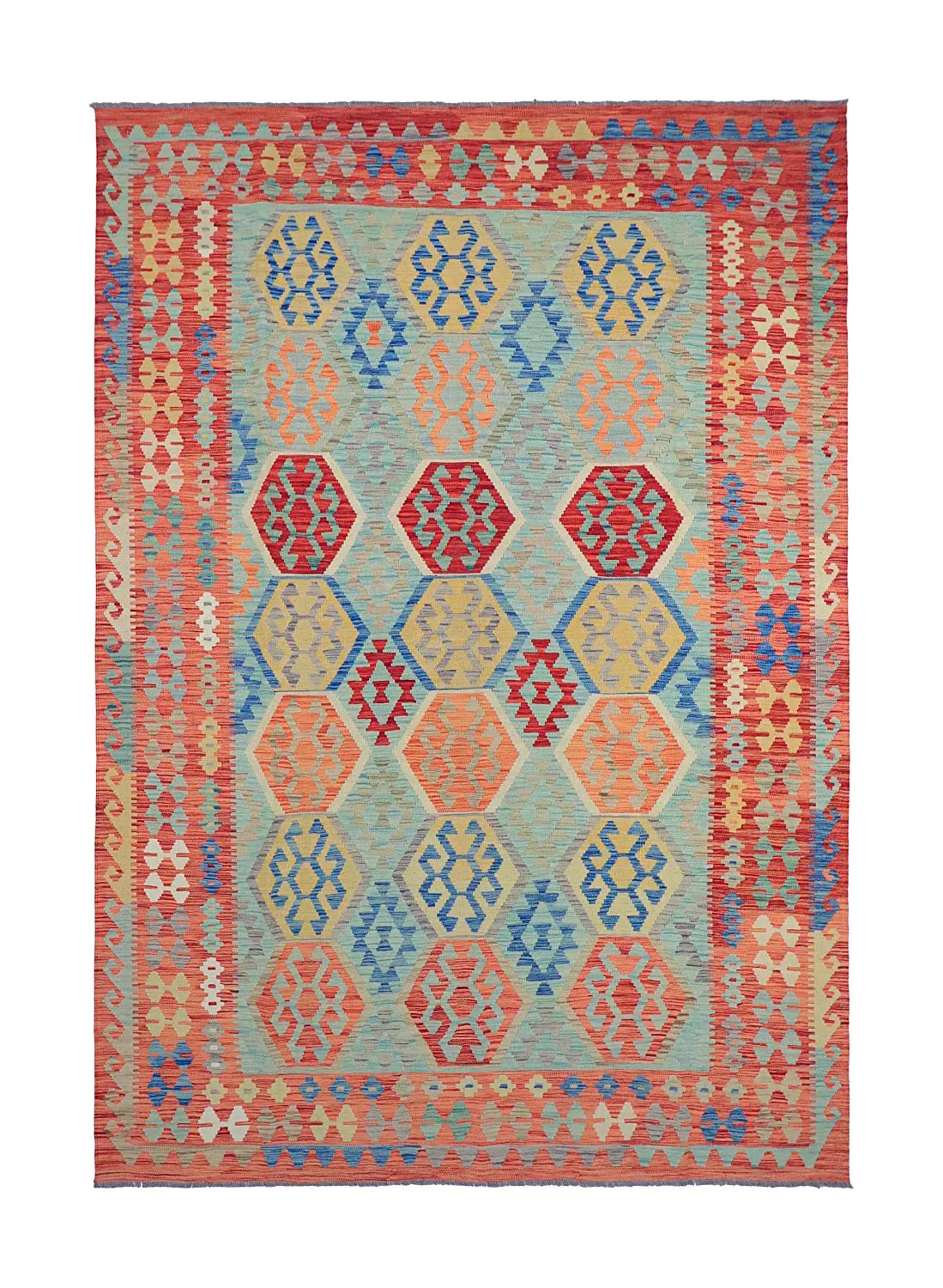 Oriental Rug - Vegi Kelim Hand Woven - 196 x 292 cm