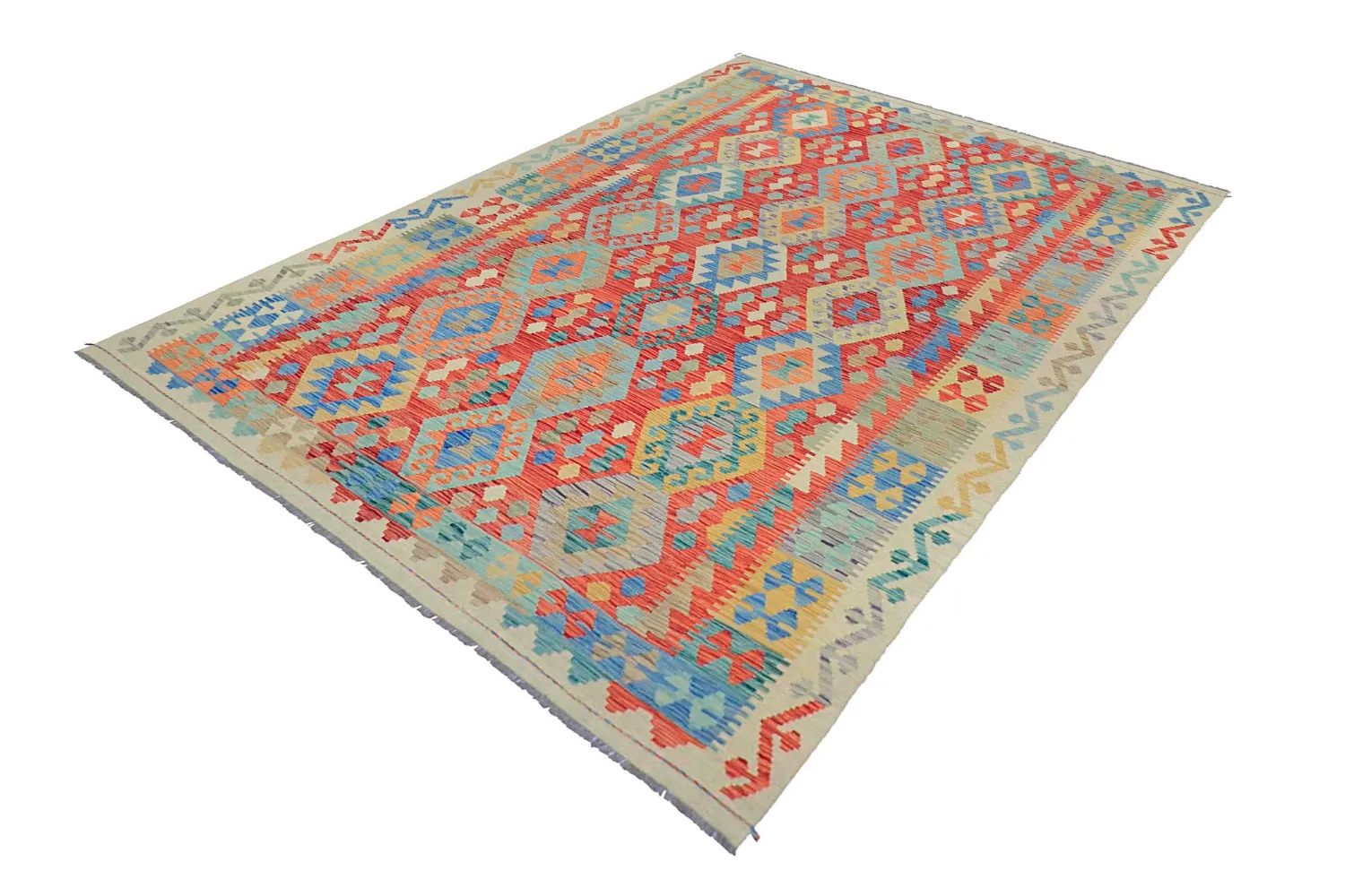Oriental Rug - Vegi Kelim Hand Woven - 202 x 294 cm