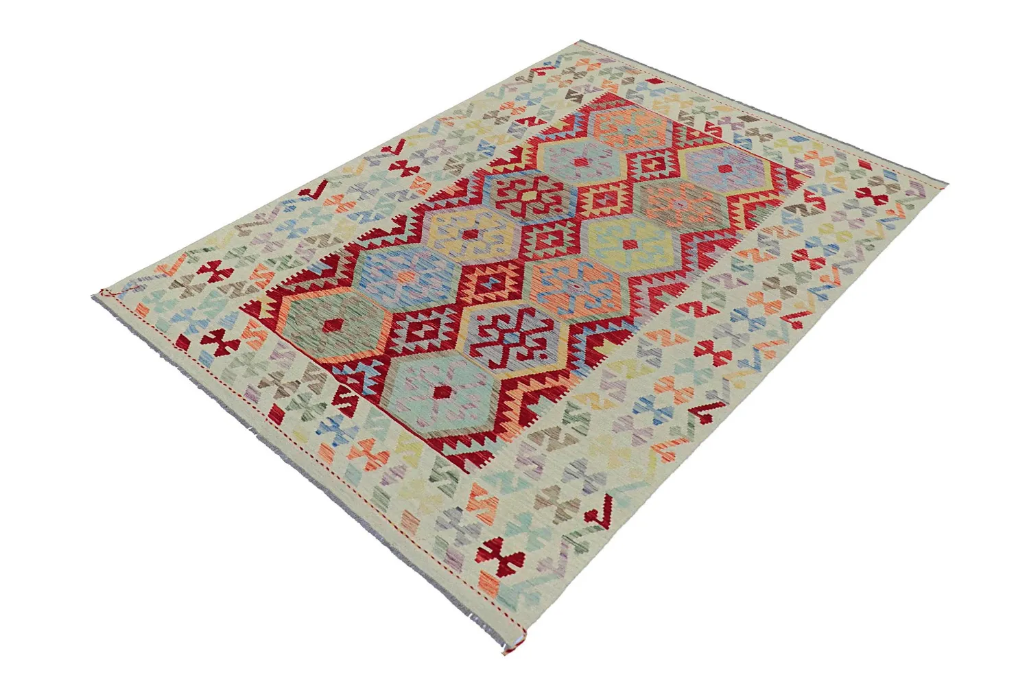 Oriental Rug - Vegi Kelim Hand Woven - 176 x 247 cm