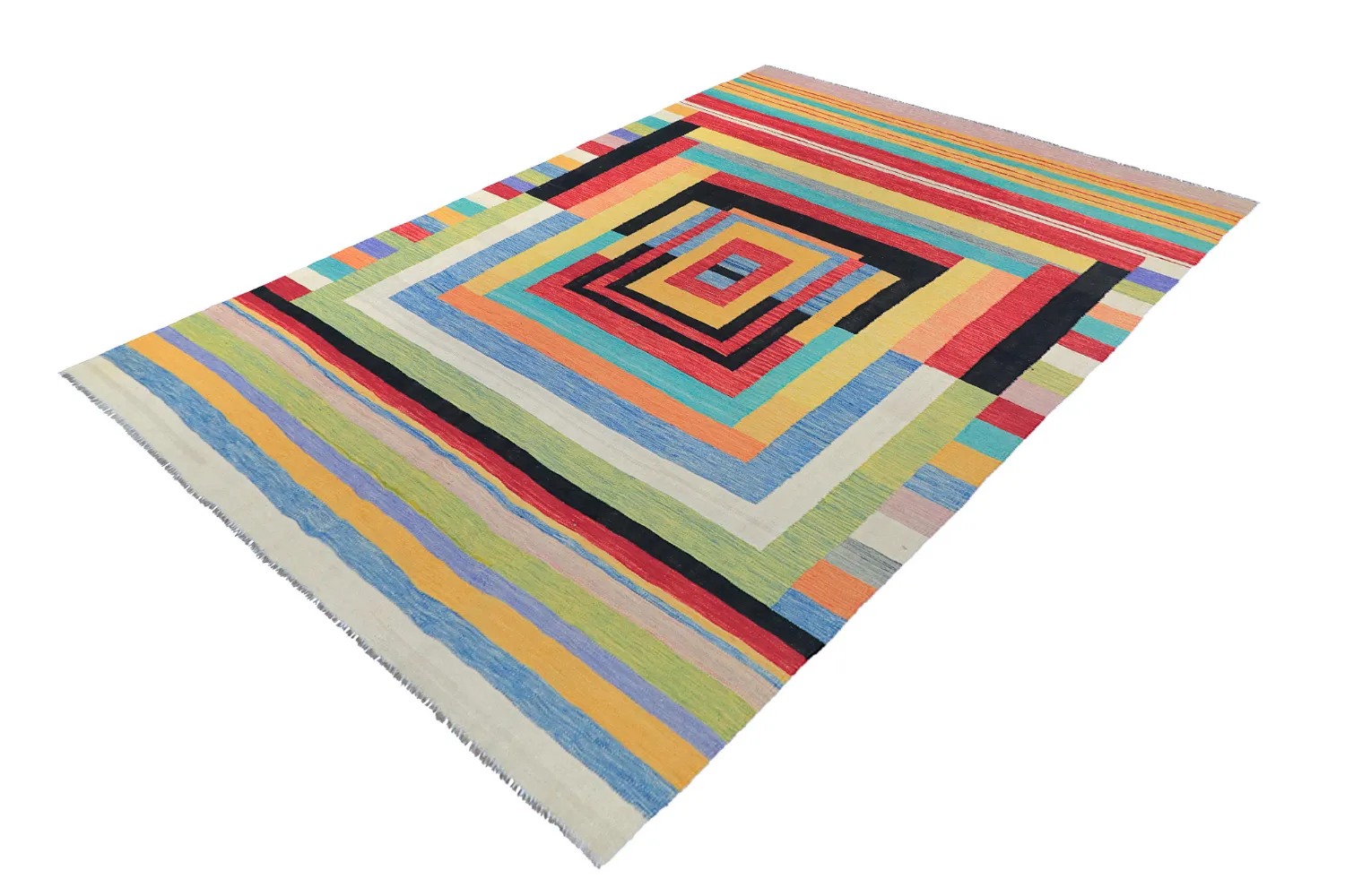 Oriental Rug - Kelim Hand Woven - 201 x 299 cm