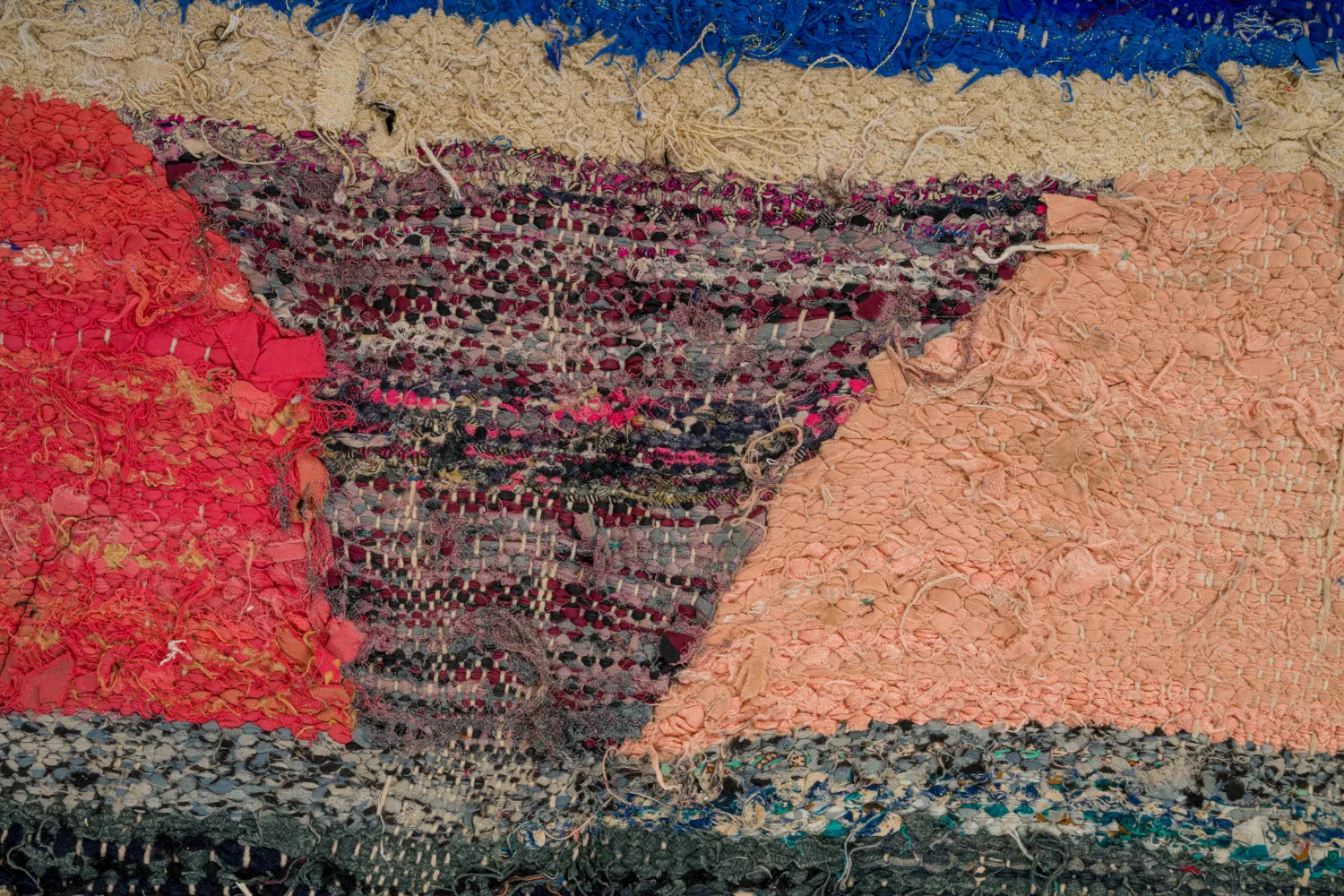 Moroccan Berber rug Boucherouite 135 x 270 cm